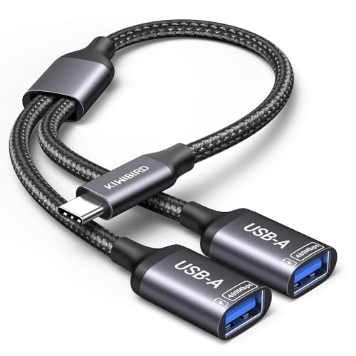 KiWiBiRD USB C Splitter 1 zu 2, USBC auf 2 USB A Doppelstecker Typ C Splitter Verteiler Ladekabel für Strom und Daten, Kompatibel mit iPhone 16 15 Mac iMac Laptop PS5 Android Handy Tastatur Maus KiWiBiRD USB C Splitter 1 zu 2, USBC auf 2 USB A Doppelstecker Typ C Splitter Verteiler Ladekabel für Strom und Daten, Kompatibel mit iPhone 16 15 Mac iMac Laptop PS5 Android Handy Tastatur Maus von KiwiBird