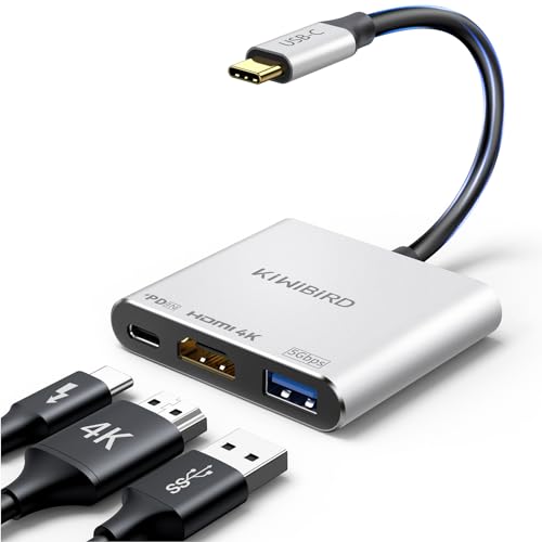 KiWiBiRD USB C Adapter HDMI, USB 3.0 Multiport Hub auf HDMI 4K USBC PD 100W Power Delivery 5Gbps Dock Verteiler, Kompatibel mit MacBook Air Pro Mac iMac iPad Pro iPhone 16 15 Galaxy S25 S24 Surface KiWiBiRD USB C Adapter HDMI, USB 3.0 Multiport Hub auf HDMI 4K USBC PD 100W Power Delivery 5Gbps Dock Verteiler, Kompatibel mit MacBook Air Pro Mac iMac iPad Pro iPhone 16 15 Galaxy S25 S24 Surface von KiwiBird