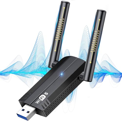 KiWiBiRD WLAN Stick für PC WLAN Adapter, WiFi Adapter AC1300 Mbps, USB WiFi Dongle Dual Band 5GHz 2.4G Empfänger mit 5dBi Antenne, Kompatibel mit Computer Desktop PC Laptop Windows 11/10 KiWiBiRD WLAN Stick für PC WLAN Adapter, WiFi Adapter AC1300 Mbps, USB WiFi Dongle Dual Band 5GHz 2.4G Empfänger mit 5dBi Antenne, Kompatibel mit Computer Desktop PC Laptop Windows 11/10 von KiwiBird