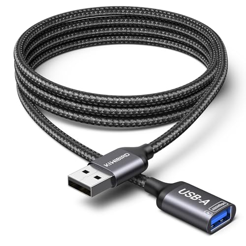KiwiBird USB Verlängerung Kabel 2m, USB Verlängerungskabel A Stecker auf Typ A Buchse Extension Extender Cable für Strom und Daten Kompatibel mit Maus Tastatur Webcam Kamera PS5 PC Laptop Mac Drucker KiwiBird USB Verlängerung Kabel 2m, USB Verlängerungskabel A Stecker auf Typ A Buchse Extension Extender Cable für Strom und Daten Kompatibel mit Maus Tastatur Webcam Kamera PS5 PC Laptop Mac Drucker von KiwiBird