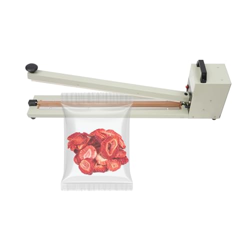 KiwiHood Hand-Impuls-Siegelgerät 600mm Profi-Heißsiegelmaschine mit 8 Temperaturstufen, 750W Manuelle Impuls-Heißsiegelmaschine für Plastiktüten, Alufolie & Kraftpapiertüten, 3mm Versiegelungsbreite von KiwiHood