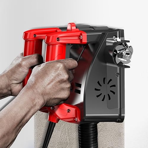 KiwiHood Handgeführte elektrische Wandhobelmaschine 1680W 3000 RPM Power Wall Scraper Wall Shovel Machine Betonwandhobelmaschine für Wand Renovierung, Zement Stripping mit Tragetasche von KiwiHood