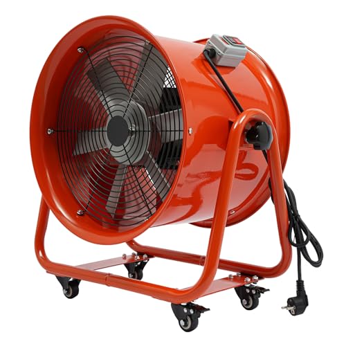 KiwiHood Tragbares Gebläse 1100W Industrielles tragbares Gebläse Ventilator 15000m³/h Luftvolumen, 40cm Heavy Duty Utility Gebläse Abluftventilator für Absaugung und Belüftung von KiwiHood