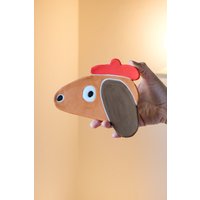 Handgemachte Red Beret Dackel Teller Keramik Schmuckschale von KiwiPocaShop