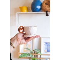 Brezel Espresso-Tasse Handgemachte Keramik Einzigartige Tassen Für Kaffee-Liebhaber Zuhause Küche Dekoration Valentinstag Geschenk Sie von KiwiPocaShop