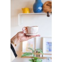 Erdbeer Schokolade Getaucht Brezel Espresso Tasse Handgemachte Keramik Einzigartige Tassen Für Kaffee-Liebhaber Zuhause Küche Dekoration von KiwiPocaShop