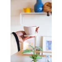 Erdbeer-Schokolade Getauchte Croissant Espressotasse Handgemachte Keramik Einzigartige Tassen Für Kaffee-Liebhaber Dekoration Zu Hause Küche von KiwiPocaShop