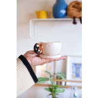 Schokolade Getaucht Brezel Espressotasse Handgemachte Keramik Einzigartige Tassen Für Kaffeeliebhaber Zuhause Küche Dekoration Valentinstag von KiwiPocaShop