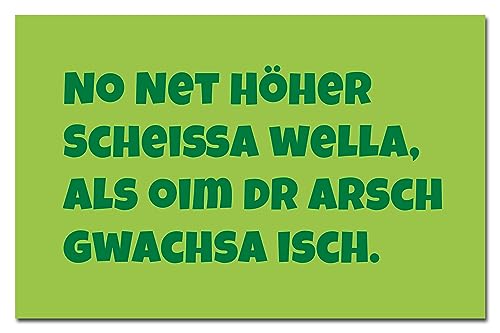 No net höher scheissa wella, als oim dr Arsch gwachsa isch. Kühlschrankmagnet | Flexible Magnettafel | schwäbische Sprüche als Geschenk oder Mitbringsel No net höher scheissa wella, als oim dr Arsch gwachsa isch. Kühlschrankmagnet | Flexible Magnettafel | schwäbische Sprüche als Geschenk oder Mitbringsel von Kiwikatze