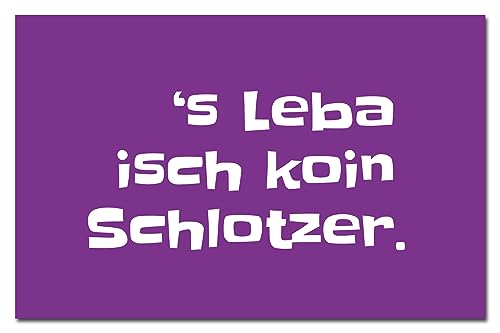 ´s Leba isch koin Schlotzer. Kühlschrankmagnet | Flexible Magnettafel | schwäbische Sprüche als Geschenk oder Mitbringsel ´s Leba isch koin Schlotzer. Kühlschrankmagnet | Flexible Magnettafel | schwäbische Sprüche als Geschenk oder Mitbringsel von Kiwikatze
