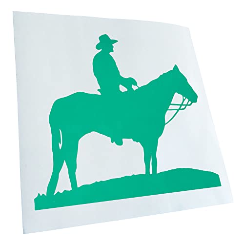 - Autoaufkleber - Cowboy mit Pferd Steppe Aufkleber für Auto, Laptop, Fahrrad, LKW, Motorrad mehrfarbig JDM Decal Racing von Kiwistar