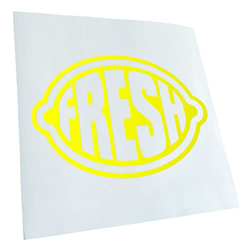 Kiwistar - Autoaufkleber - Neongelb - 24x16cm Fresh Zitrone - Heckscheibe Auto Aufkleber wetterfest für Kfz LKW Mofa Truck - Sticker außen selbstklebend Tuning Zubehör für Fenster Fahrzeug Scheibe von Kiwistar