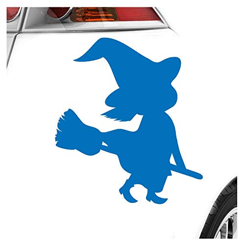 - Autoaufkleber - Hexe auf Besen Halloween Grusel Horror Aufkleber für Auto, Laptop, Fahrrad, LKW, Motorrad mehrfarbig JDM Decal Racing von Kiwistar