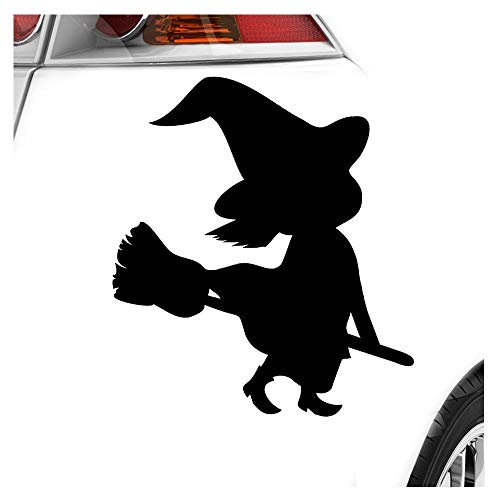 - Autoaufkleber - Hexe auf Besen Halloween Grusel Horror Aufkleber für Auto, Laptop, Fahrrad, LKW, Motorrad mehrfarbig JDM Decal Racing von Kiwistar