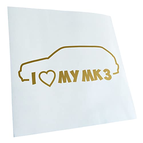 - Autoaufkleber - I Love my MK3 Aufkleber für Auto, Laptop, Fahrrad, LKW, Motorrad mehrfarbig JDM Decal Racing von Kiwistar