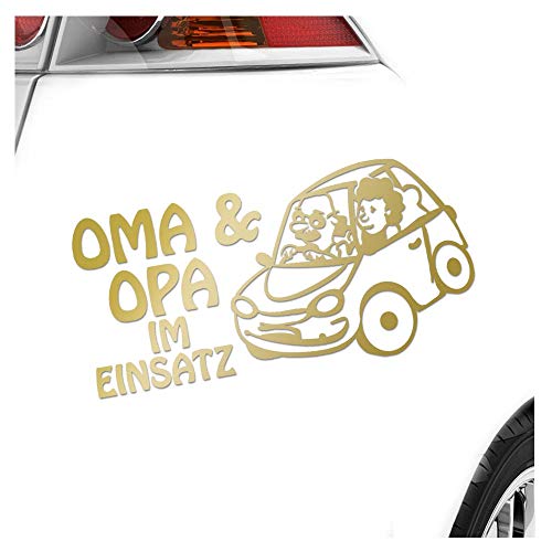 - Autoaufkleber - Oma und Opa im Einsatz Kinder Boy Girl Aufkleber für Auto, Laptop, Fahrrad, LKW, Motorrad mehrfarbig JDM Decal Racing von Kiwistar