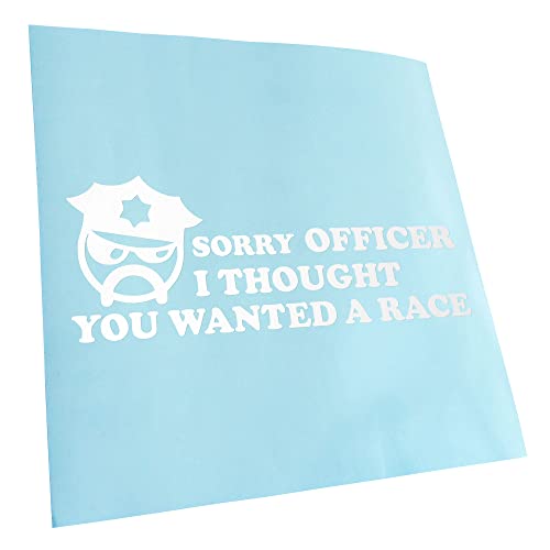 - Autoaufkleber - Sorry Officer ... Want a race Aufkleber für Auto, Laptop, Fahrrad, LKW, Motorrad mehrfarbig JDM Decal Racing von Kiwistar