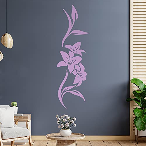 Blume - Linien Wandtattoo in 6 Größen - Wandaufkleber Wall Sticker - Dekoration, Küche, Wohnzimmer, Schlafzimmer, Badezimmer von Kiwistar