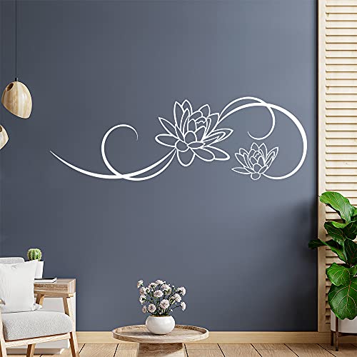 Blume - Linien Wandtattoo in 6 Größen - Wandaufkleber Wall Sticker - Dekoration, Küche, Wohnzimmer, Schlafzimmer, Badezimmer von Kiwistar