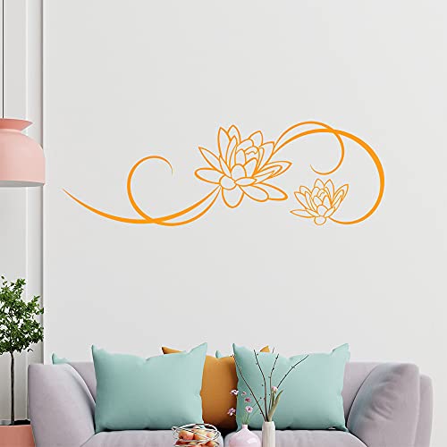 Blume - Linien Wandtattoo in 6 Größen - Wandaufkleber Wall Sticker - Dekoration, Küche, Wohnzimmer, Schlafzimmer, Badezimmer von Kiwistar
