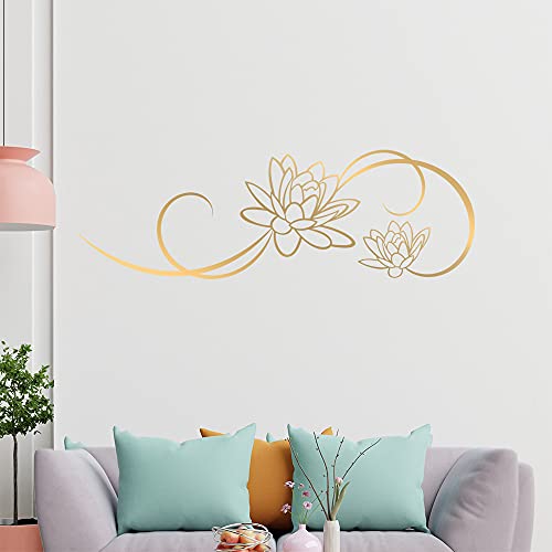 Blume - Linien Wandtattoo in 6 Größen - Wandaufkleber Wall Sticker - Dekoration, Küche, Wohnzimmer, Schlafzimmer, Badezimmer von Kiwistar