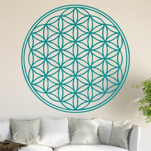 Kiwistar Blume des Lebens - Baum Wandtattoo in 6 Größen - Wandaufkleber Wall Sticker - Dekoration, Küche, Wohnzimmer, Schlafzimmer, Badezimmer von Kiwistar