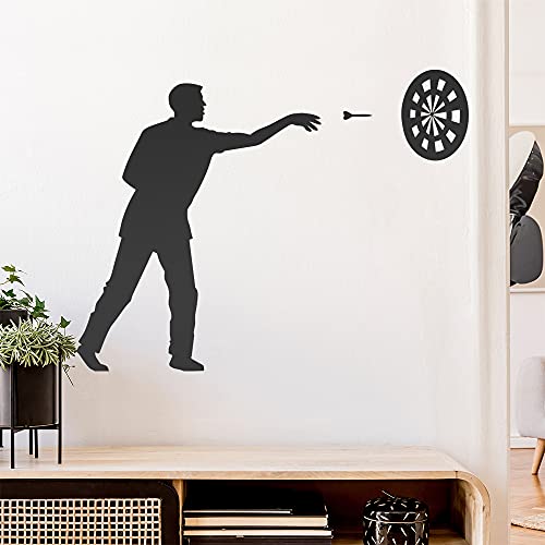 Darts Bullseye Spieler Figur Wandtattoo Wandaufkleber Wall Sticker - Dekoration, Küche, Wohnzimmer, Schlafzimmer, Badezimmer von Kiwistar