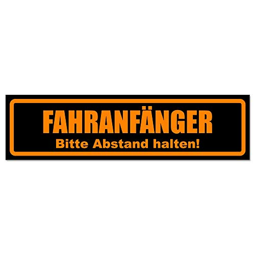 Fahranfänger. Bitte Abstand halten! - Hinweis Aufkleber Sticker für Auto, Kfz, Fahrrad, PKW, LKW von Kiwistar