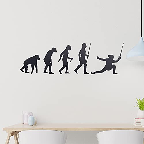 Fechten Degen Evolution Wandtattoo Wandaufkleber Wall Sticker - Dekoration, Küche, Wohnzimmer, Schlafzimmer, Badezimmer von Kiwistar