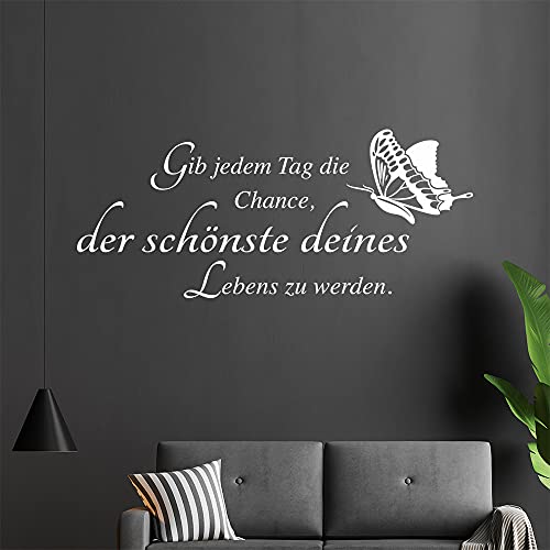 Gib jedem tag die Chance… Wandtattoo in 6 Größen - Wandaufkleber Wall Sticker - Dekoration, Küche, Wohnzimmer, Schlafzimmer, Badezimmer von Kiwistar