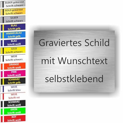 KIWISTAR UG - ab 1 Stück - Namensschild 60x15mm Briefkastenschild selbstklebend - pink weiß - Klingelschild personalisiert - Türschild mit Gravur - UV beständig und wetterfest von Kiwistar