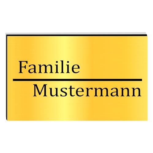 KIWISTAR UG - ab 1x - Namensschild Strich 100x60mm Briefkastenschild selbstklebend - gold-schwarz gebürstet - Klingelschild personalisiert - Briefkastenschild Türschild mit Gravur - UV und wetterfest KIWISTAR UG - ab 1x - Namensschild Strich 100x60mm Briefkastenschild selbstklebend - gold-schwarz gebürstet - Klingelschild personalisiert - Briefkastenschild Türschild mit Gravur - UV und wetterfest von Kiwistar