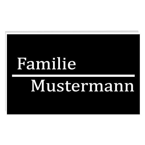 KIWISTAR UG - ab 1x - Namensschild Strich 100x60mm Briefkastenschild selbstklebend - schwarz weiss - Klingelschild personalisiert - Briefkastenschild - Türschild - mit Gravur - UV und wetterfest KIWISTAR UG - ab 1x - Namensschild Strich 100x60mm Briefkastenschild selbstklebend - schwarz weiss - Klingelschild personalisiert - Briefkastenschild - Türschild - mit Gravur - UV und wetterfest von Kiwistar