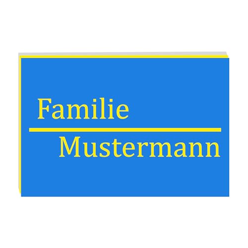 KIWISTAR UG - ab 1x - Namensschild Strich 80x40mm Briefkastenschild selbstklebend - himmelblau gelb - Klingelschild personalisiert - Briefkastenschild - Türschild - mit Gravur - UV und wetterfest KIWISTAR UG - ab 1x - Namensschild Strich 80x40mm Briefkastenschild selbstklebend - himmelblau gelb - Klingelschild personalisiert - Briefkastenschild - Türschild - mit Gravur - UV und wetterfest von Kiwistar