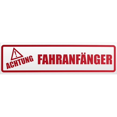 Kiwistar Achtung Fahranfänger Magnetschild Schild magnetisch - 45cm Rot - reflektierend - Magnetfolie für Auto PKW Kfz von Kiwistar