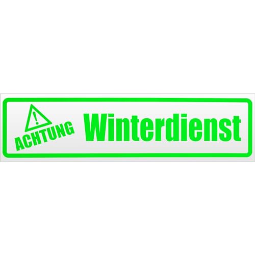 Kiwistar Achtung Winterdienst Magnetschild Schild magnetisch - 60cm Neongrün - Magnetfolie für Auto PKW Kfz von Kiwistar