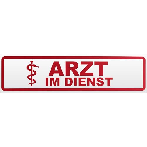 Kiwistar Arzt im Dienst 1 Magnetschild Schild magnetisch - 60cm Rot - reflektierend - Magnetfolie für Auto PKW Kfz von Kiwistar