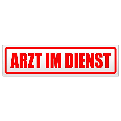 Kiwistar Arzt im Dienst 2 Magnetschild Schild magnetisch - 45cm Rot - Magnetfolie für Auto PKW Kfz von Kiwistar