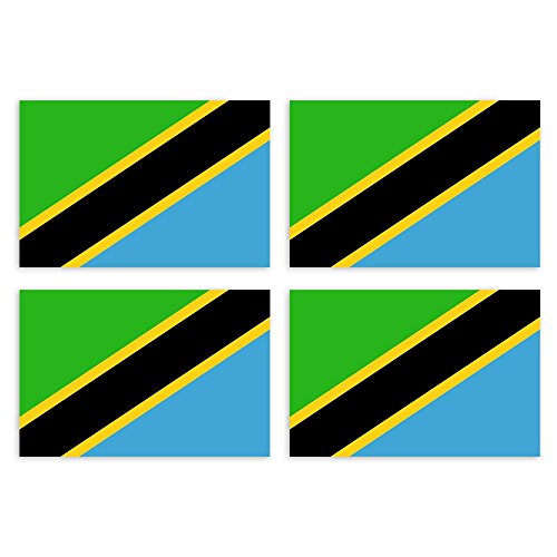 Kiwistar Aufkleber 4,5 x 3 cm Tansania - Land Staat Autoaufkleber Flagge Länder Wappen Fahne Sticker Kennzeichen - Auto - Fahrrad - LKW von Kiwistar