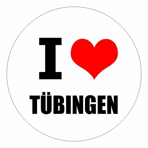 Kiwistar - Autoaufkleber - 5x5 cm - außen klebend - I love Tübingen für Auto, Laptop, Fahrrad, LKW, Motorrad Aufkleber mehrfarbig JDM Decal Sticker Racing von Kiwistar