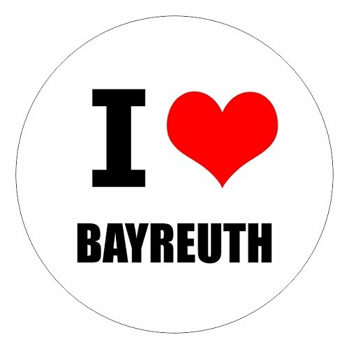 Kiwistar - Autoaufkleber - 5x5 cm - außen klebend - I love bayreuth für Auto, Laptop, Fahrrad, LKW, Motorrad Aufkleber mehrfarbig JDM Decal Sticker Racing von Kiwistar