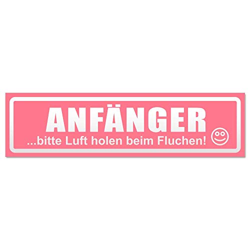 Kiwistar - Autoaufkleber - Anfänger - Bitte Luft Holen invertiert - Hinweis Aufkleber Sticker für Auto, Kfz, Fahrrad, PKW, LKW von Kiwistar