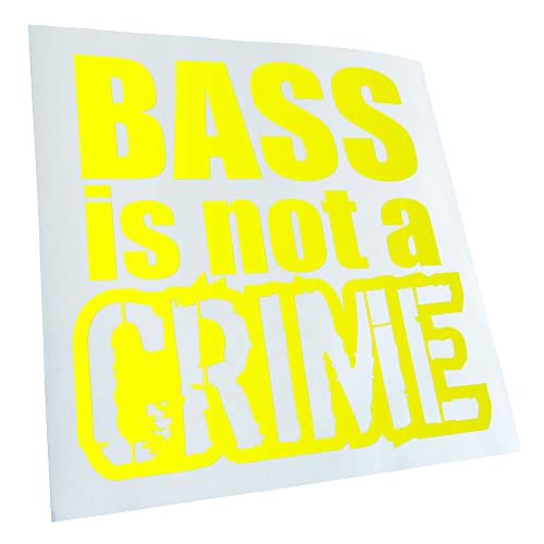 Kiwistar - Autoaufkleber - Bass is not a Crime - Neongelb - 10x10cm - Heckscheibe Auto Aufkleber wetterfest für Kfz LKW Mofa Truck - Sticker außen selbstklebend Tuning Zubehör für Fenster Fahrzeug Kiwistar - Autoaufkleber - Bass is not a Crime - Neongelb - 10x10cm - Heckscheibe Auto Aufkleber wetterfest für Kfz LKW Mofa Truck - Sticker außen selbstklebend Tuning Zubehör für Fenster Fahrzeug von Kiwistar