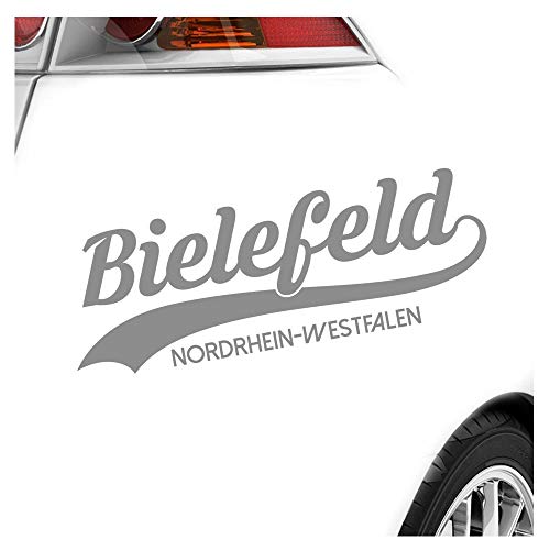 Kiwistar - Autoaufkleber - Bielefeld Nordrhein-Westfalen - Grau - 24x8cm - Aufkleber für Auto, Laptop, Fahrrad, LKW, Motorrad mehrfarbig JDM Decal Racing von Kiwistar