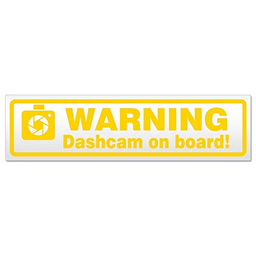 Kiwistar - Autoaufkleber - Dashcam on Board Warning - Hinweis Aufkleber Sticker für Auto, Kfz, Fahrrad, PKW, LKW von Kiwistar