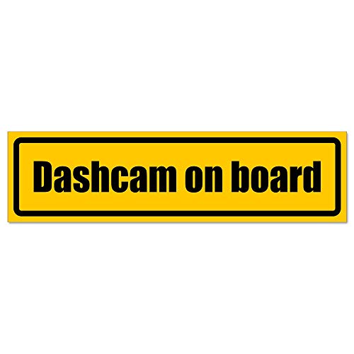 Kiwistar - Autoaufkleber - Dashcam on Board invertiert - Hinweis Aufkleber Sticker für Auto, Kfz, Fahrrad, PKW, LKW von Kiwistar