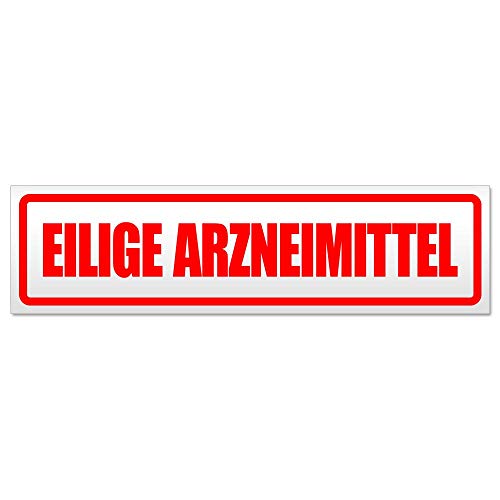 Kiwistar - Autoaufkleber - Eilige Arzneimittel - Hinweis Aufkleber Sticker für Auto, Kfz, Fahrrad, PKW, LKW von Kiwistar