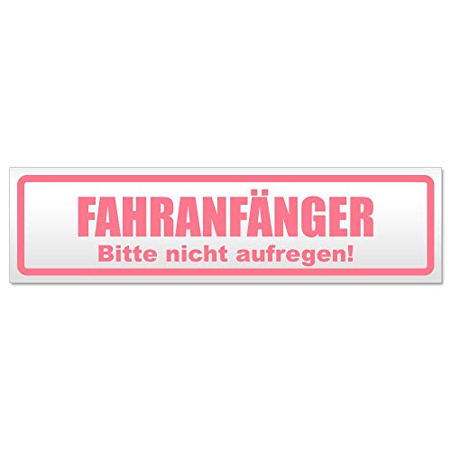 Kiwistar - Autoaufkleber - Fahranfänger. Bitte Nicht aufregen - Hinweis Aufkleber Sticker für Auto, Kfz, Fahrrad, PKW, LKW von Kiwistar