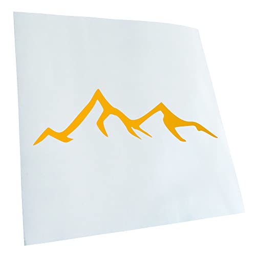 Kiwistar - Autoaufkleber - Gelb - 40x12cm Wanderer Bergsteiger - Heckscheibe Auto Aufkleber wetterfest für Kfz LKW Mofa Truck - Sticker außen selbstklebend Tuning Zubehör für Fenster Fahrzeug Scheibe von Kiwistar