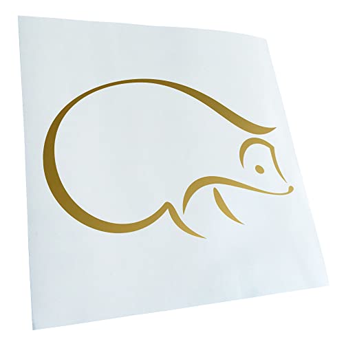 Kiwistar - Autoaufkleber - Gold - 16x11cm Igel - Heckscheibe Auto Aufkleber wetterfest für Kfz LKW Mofa Truck - Sticker außen selbstklebend Tuning Zubehör für Fenster Fahrzeug Scheibe von Kiwistar